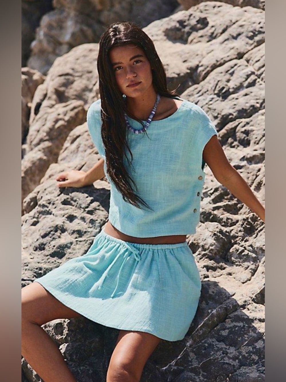 FREE PEOPLE Skye Mini Skirt Set